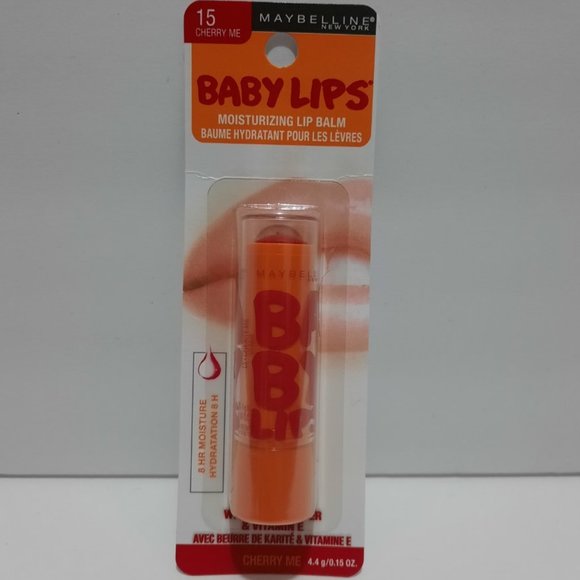 🔵 $ 3.00 Maybelline New York Baby Lips Moisturizing Lip Balm #15 Cherry Me - Picture 1 of 5